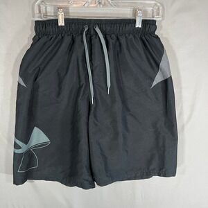 Vacation Ready Under Armour Men Size Small  Lined Swim Trunks Shorts Black